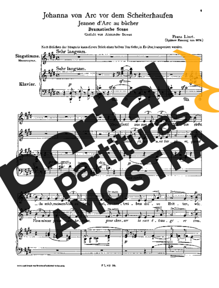 Franz Liszt Jeanne D_Arc Au Bûcher S.293 partitura para Piano