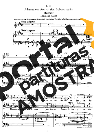 Franz Liszt Jeanne D´Arc Au Bûcher S.293 partitura para Piano