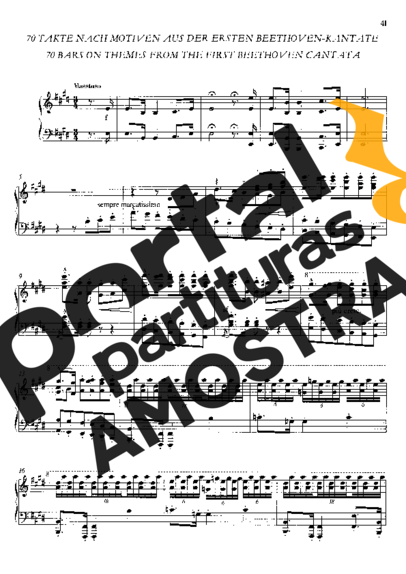 Franz Liszt Klavierstück Aus Der Bonner Beethoven Kantate S.507 partitura para Piano