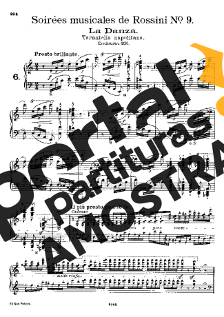 Franz Liszt La Danza S.424 partitura para Piano