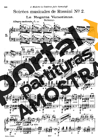 Franz Liszt La Regatta Veneziana partitura para Piano