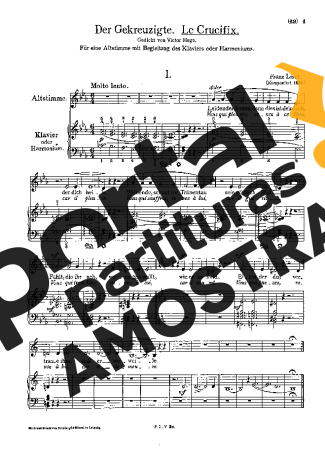Franz Liszt Le Crucifix S.342 partitura para Piano