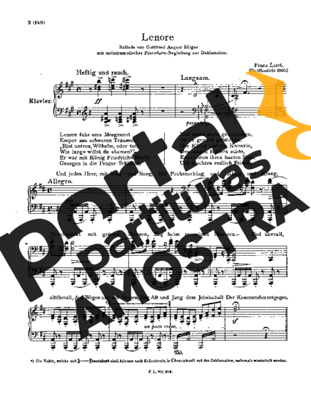 Franz Liszt  partitura para Piano