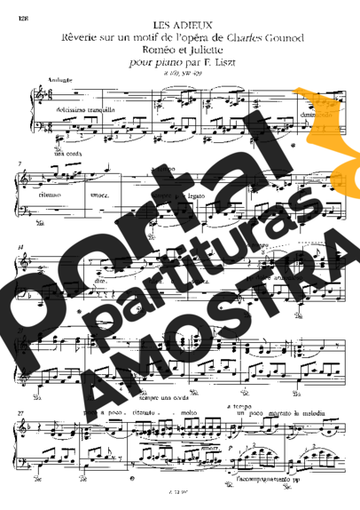 Franz Liszt  partitura para Piano