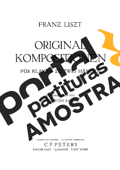 Franz Liszt  partitura para Piano