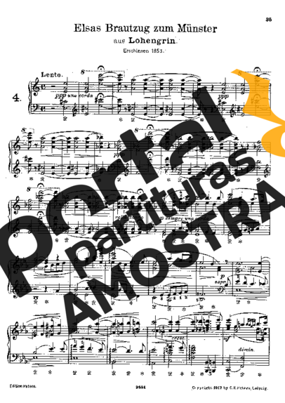 Franz Liszt Lohengrin S.445 partitura para Piano