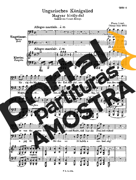 Franz Liszt  partitura para Piano