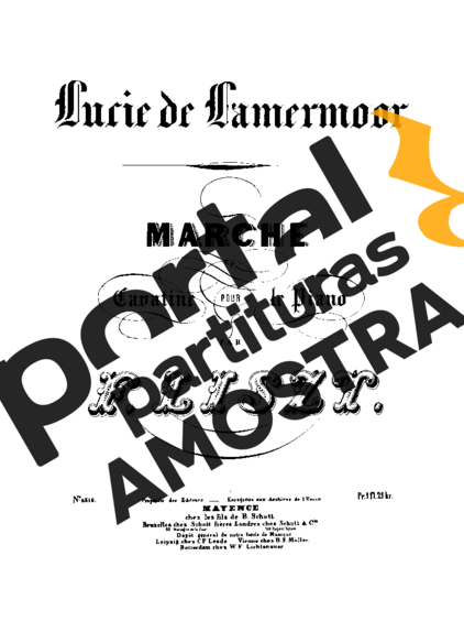 Franz Liszt Marche Et Cavatine De Lucie De Lammermoor S.398 partitura para Piano