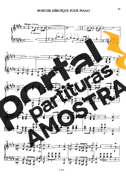 Franz Liszt Marche Héroïque S.510 partitura para Piano