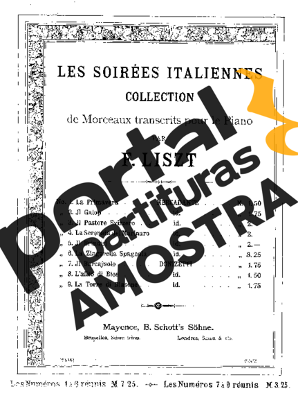 Franz Liszt  partitura para Piano