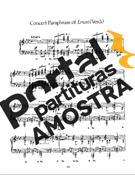 Franz Liszt Paraphrase De Concert Sur Ernani II S.432 partitura para Piano