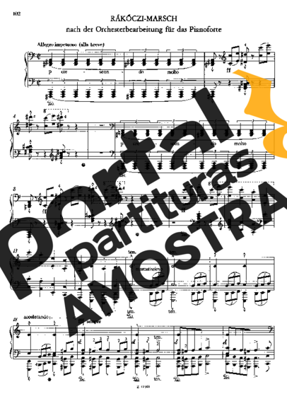 Franz Liszt  partitura para Piano