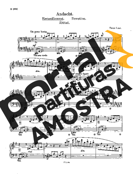 Franz Liszt  partitura para Piano