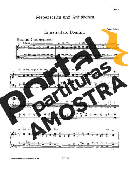 Franz Liszt Responsorien Und Antiphonen S.30 partitura para Piano
