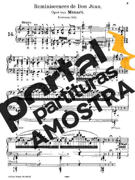 Franz Liszt Réminiscences De Don Juan S.418 partitura para Piano