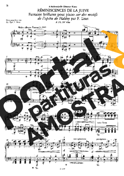 Franz Liszt  partitura para Piano