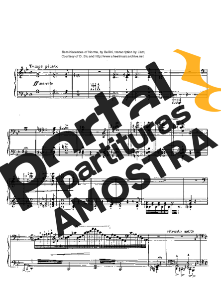 Franz Liszt  partitura para Piano