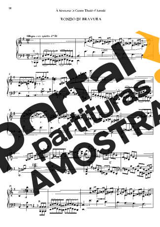 Franz Liszt Rondo Di Bravura S partitura para Piano