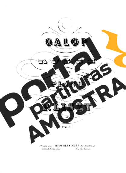 Franz Liszt Russischer Galop S.478 partitura para Piano