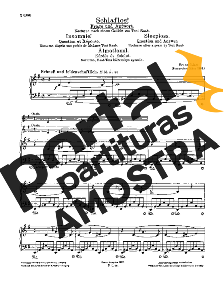 Franz Liszt  partitura para Piano