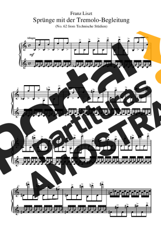 Franz Liszt Technische Studien No 62 S.146 partitura para Piano