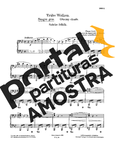 Franz Liszt  partitura para Piano