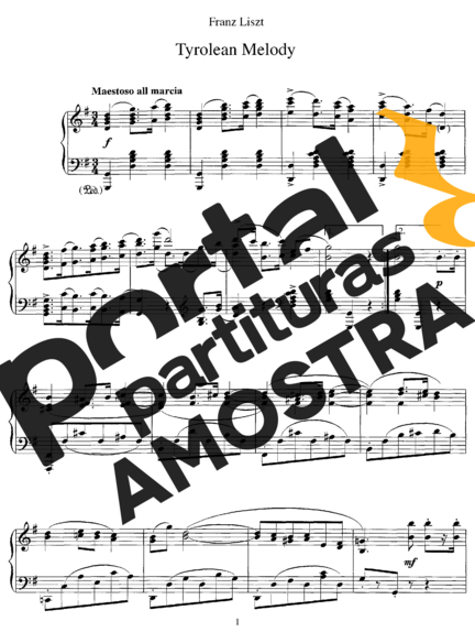 Franz Liszt  partitura para Piano
