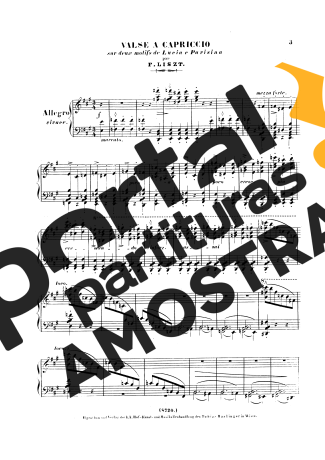 Franz Liszt Valse À Capriccio Sur Deux Motifs De Lucia Et Parisina S.401 partitura para Piano