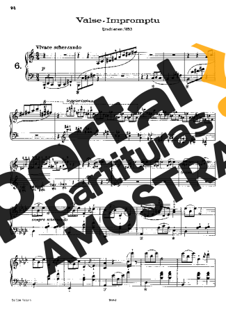 Franz Liszt Valse Impromptu S.213 partitura para Piano