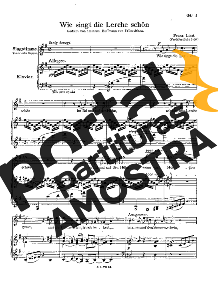 Franz Liszt  partitura para Piano