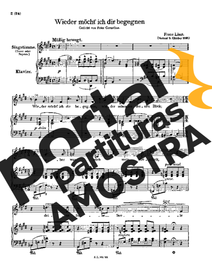 Franz Liszt  partitura para Piano