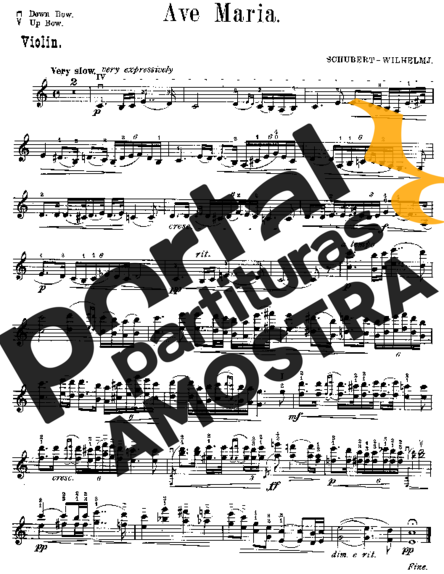 Franz Schubert  partitura para Violino