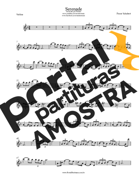 Franz Schubert  partitura para Violino
