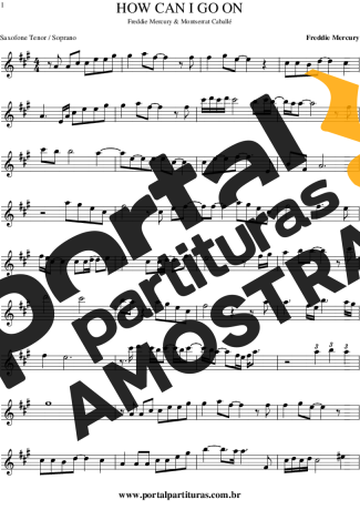 Freddie Mercury & Montserrat Caballé How Can I Go On partitura para Clarinete (Bb)