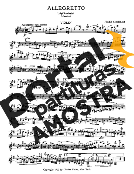 Fritz Kreisler  partitura para Violino