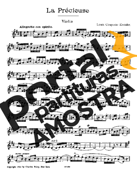 Fritz Kreisler La Precieuse partitura para Violino