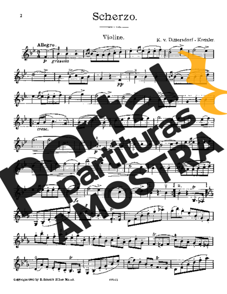 Fritz Kreisler Scherzo partitura para Violino