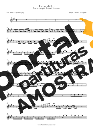 Felipe Araújo e Ferrugem  partitura para Saxofone Tenor Soprano (Bb)