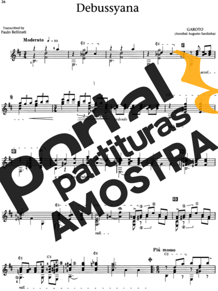Garoto  partitura para Violão