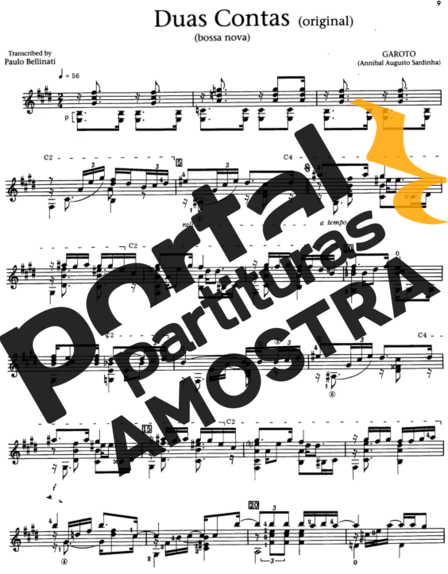 Garoto Duas Contas partitura para Violão