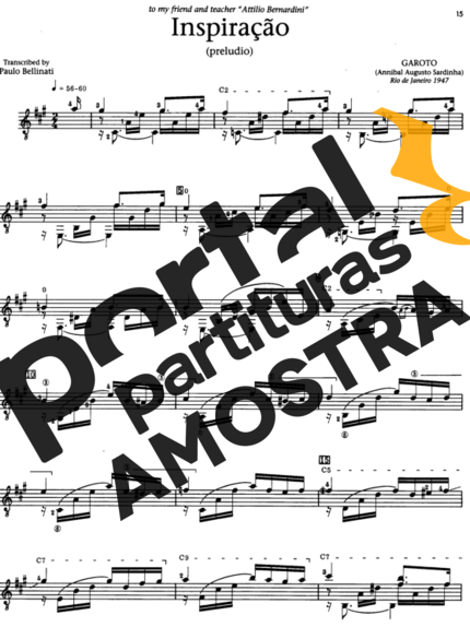 Garoto Inspiração partitura para Violão