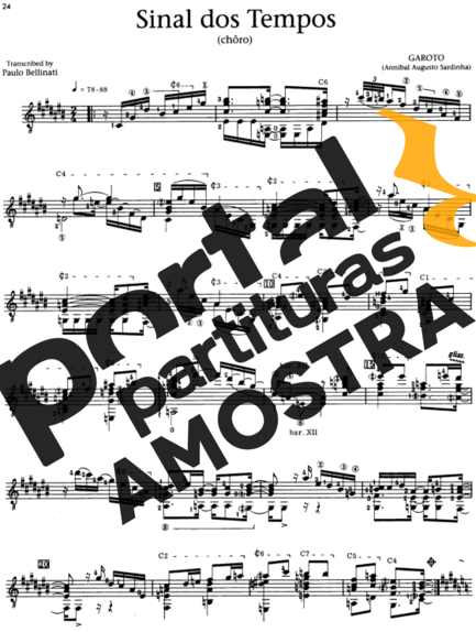 Garoto Sinal Dos Tempos partitura para Violão