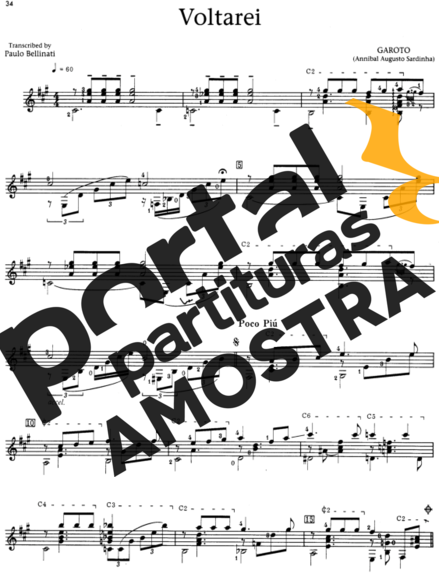 Garoto  partitura para Violão