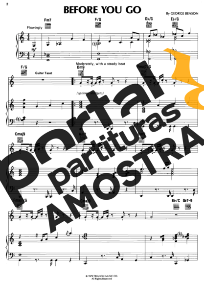 George Benson  partitura para Piano