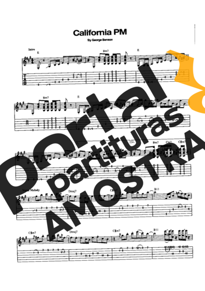 George Benson California PM partitura para Guitarra