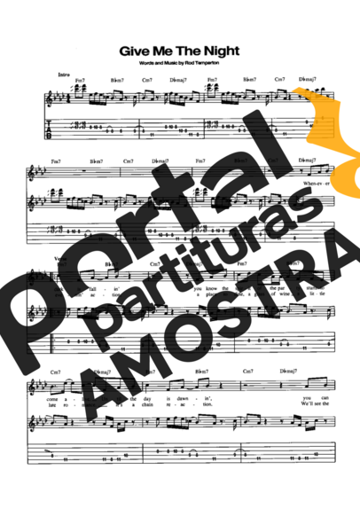 George Benson Give Me The Night partitura para Guitarra