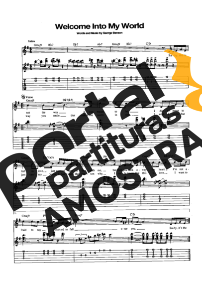 George Benson Welcome Into My World partitura para Guitarra
