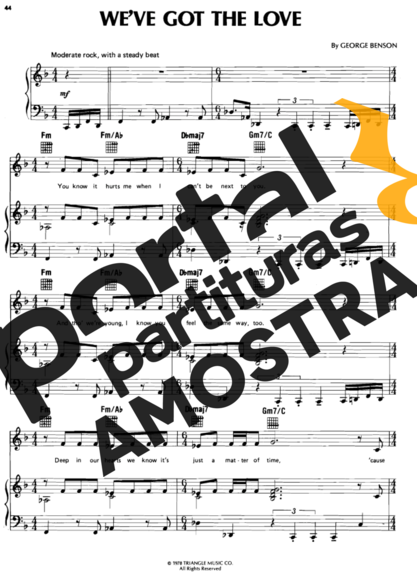 George Benson  partitura para Piano