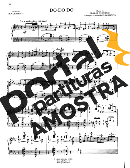George Gershwin Do Do Do partitura para Piano