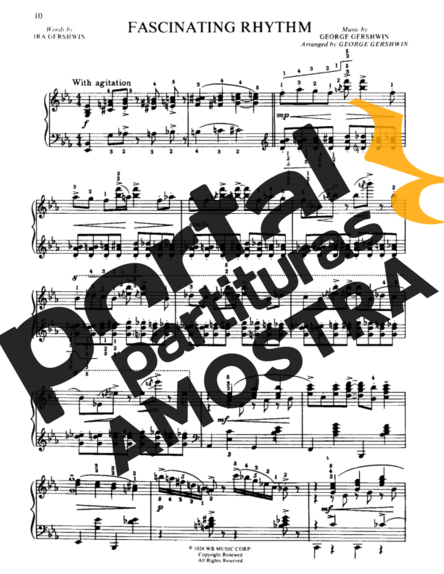 George Gershwin  partitura para Piano